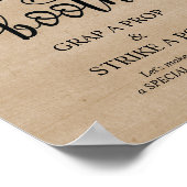 Poster du Mariage photo Rustic Vines (Coin)