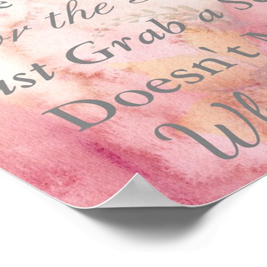 Poster du Mariage rose du printemps (Coin)