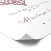 Poster du Mariage rose Gold Nikkah (Coin)