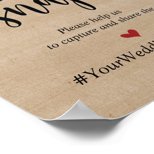 Poster du Mariage Rustic Vines (Coin)