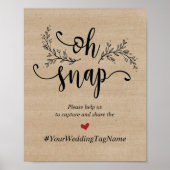 Poster du Mariage Rustic Vines (Devant)