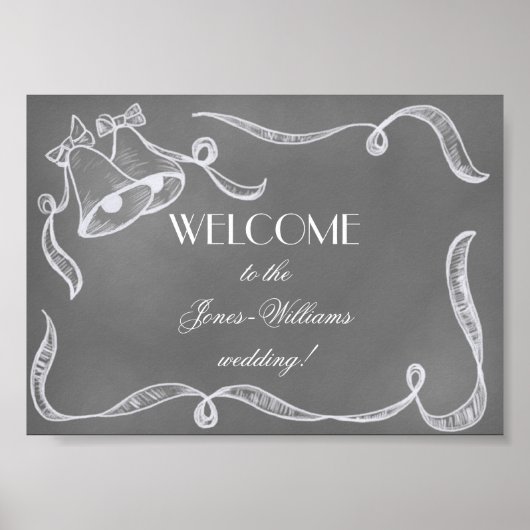 Poster du Mariage vintage Chalkboard (Devant)