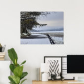 Poster du matin de neige (Bureau à domicile)