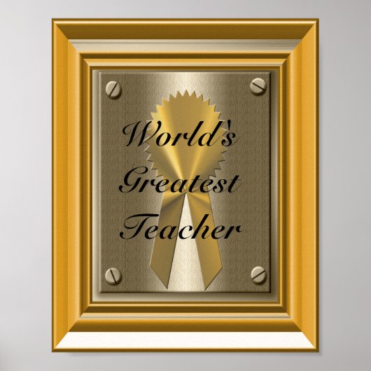 Poster du meilleur enseignant du monde (Devant)