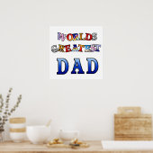Poster du meilleur papa du monde 20x20" (Cuisine)