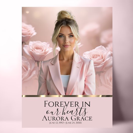 Poster du Mémorial en or rose