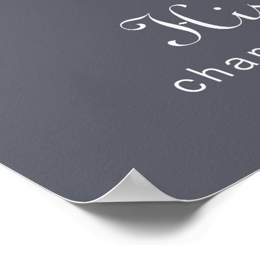 Poster du menu du Mariage Boho Soirée Simple (Coin)