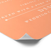 Poster du menu Mariage Cantaloue 4" x 9" (Coin)