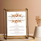 Poster du menu mariage du script de script de la m