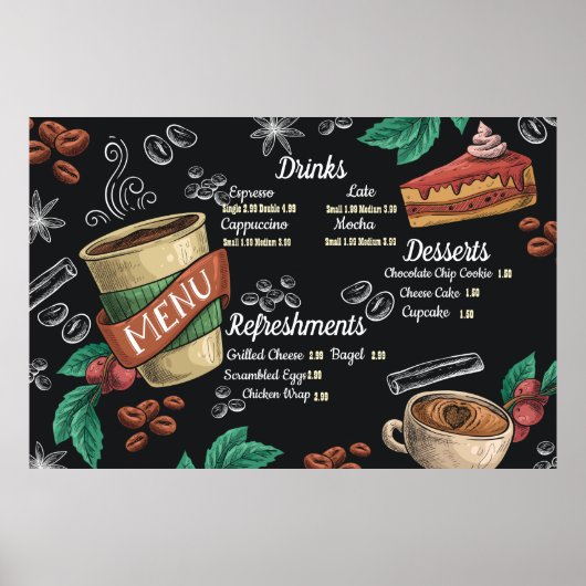 Poster du menu personnalisé (Devant)