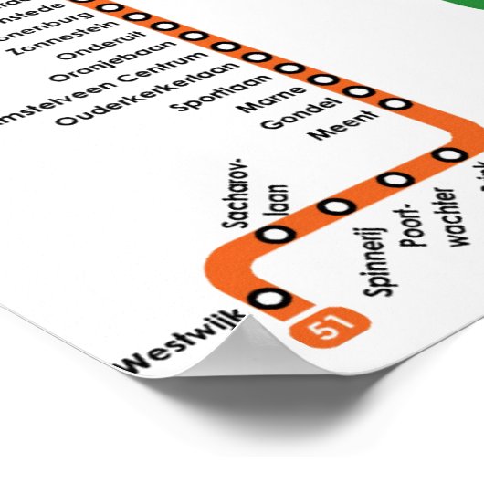 Poster du métro Amsterdam (Coin)