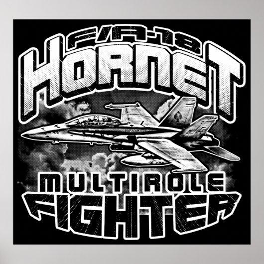 Poster du Modèle de l'affiche F/A-18 Hornet (Devant)