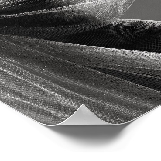 Poster du modèle de mode noir et blanc (Coin)