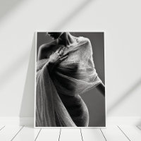 Poster du modèle de mode noir et blanc