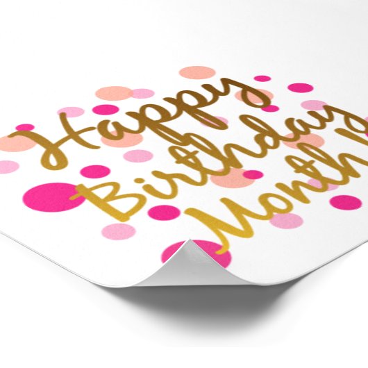 Poster du mois d'anniversaire heureux (Coin)