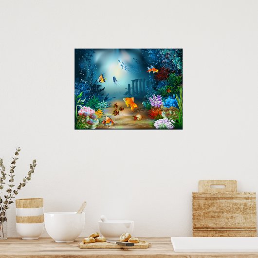 Poster du monde marin (Cuisine)
