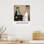 Poster du monstre Frankenstein Humour (Cuisine)
