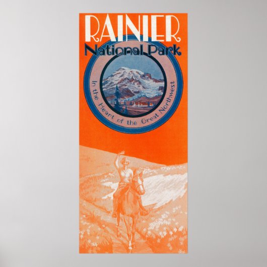 Poster du Mont Rainier - Équitation (Devant)