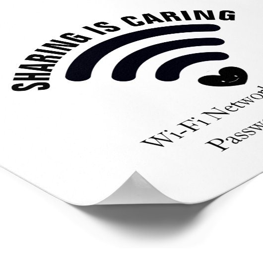Poster du mot de passe WiFi (Coin)