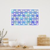 Poster du Motif Carré blanc bleu dentiste (Cuisine)