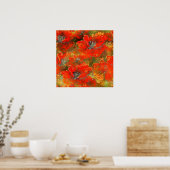 Poster du Motif d'aquarelle Orange Poppies (Cuisine)
