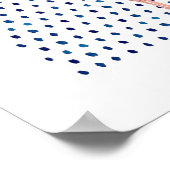 Poster du Motif de l'Aquarelle d'Oiseau rose Flama (Coin)