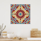 Poster du motif géométrique islamique (Cuisine)