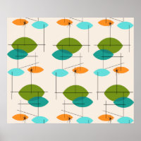 Poster du Motif mobile Retro Atomic