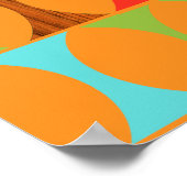 Poster du Motif Orange moderne du milieu du siècle (Coin)