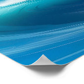 Poster du mur côtier des vagues de l'océan bleu (Coin)