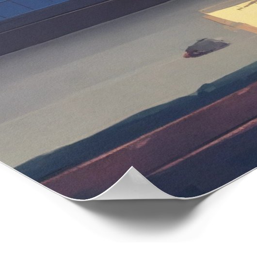 Poster du mur d'aquarelle de chat noir (Coin)