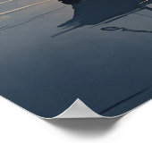 Poster du mur d'aquarelle de chat noir (Coin)