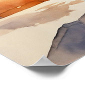 Poster du mur d'aquarelle de chat noir (Coin)