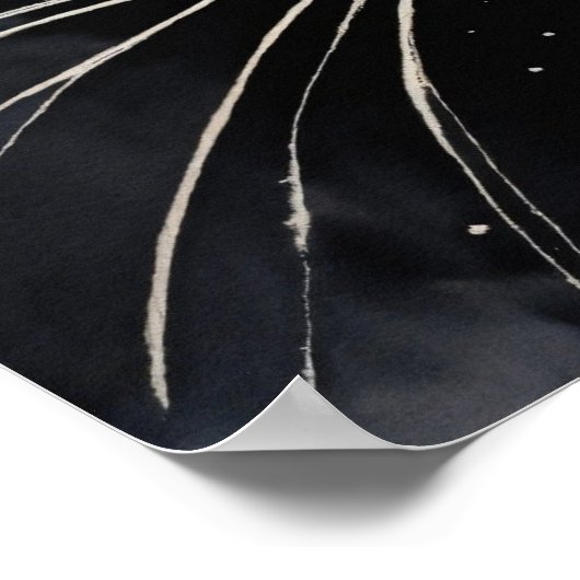 Poster du mur d'aquarelle de chat noir (Coin)