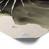 Poster du mur d'aquarelle de chat noir (Coin)