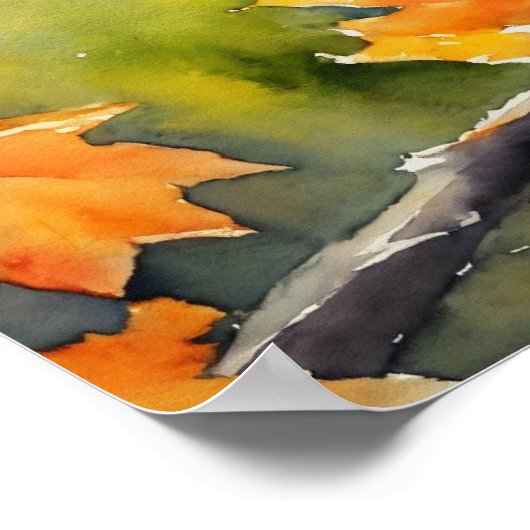 Poster du mur d'aquarelle de chat noir (Coin)