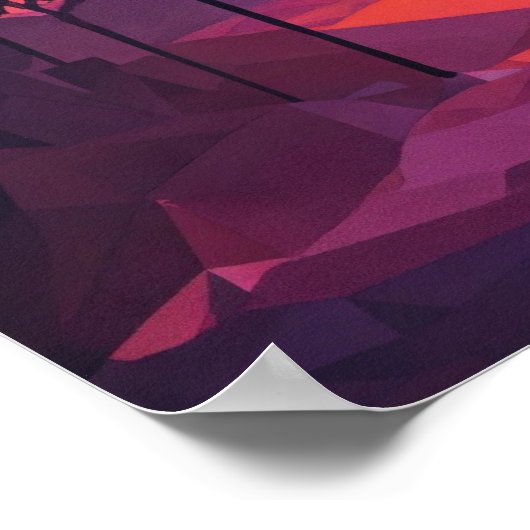 Poster du mur d'aquarelle de chat noir (Coin)