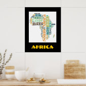 Poster du mur d'art d'Afrique (Cuisine)