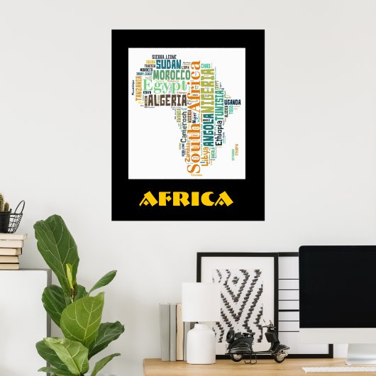 Poster du mur d'art d'Afrique (Bureau à domicile)