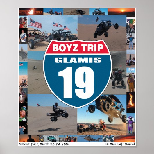 Poster du mur de Boyz Trip 2019 (Devant)