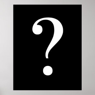 Poster du mur de la marque d'interrogation