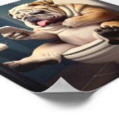 Poster du mur de la salle de bain Bulldog (Coin)