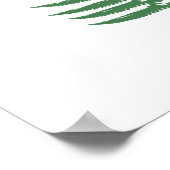 Poster du mur du Carré vert Fern Leaf Minimalism (Coin)