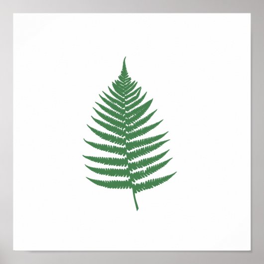Poster du mur du Carré vert Fern Leaf Minimalism (Devant)