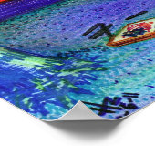 Poster du mur "Neon Beach" Psychedelic 11x13 (Coin)