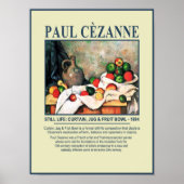 Poster du musée du Curtain de Cezanne Jug & Fruit (Devant)