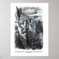 Poster du mythe du dragon Gustave Dore