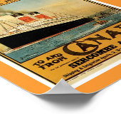 Poster du navire à vapeur Allan Line (Coin)