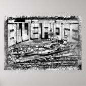 Poster du navire de commandement Blue Ridge (Devant)