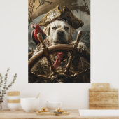 Poster du navire de direction de chien pirate en c (Cuisine)
